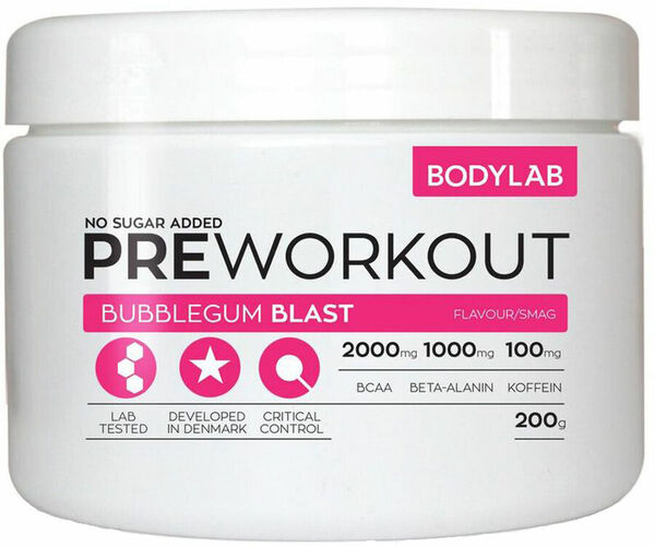 Bodylab Pre workout bubblegum 200g porovnat ceny