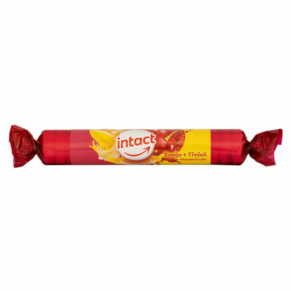 INTACT Hroznový cukr příchuť banán a třešeň 40 g porovnat ceny
