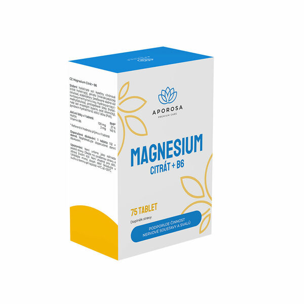 Aporosa Magnesium Citrát + B6 75 tablet porovnat ceny