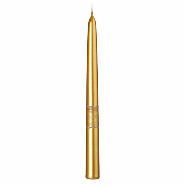 Z-TRADE Svíčka Kónická s drápáním 22 x 230 mm zlatá 1 kus porovnat ceny