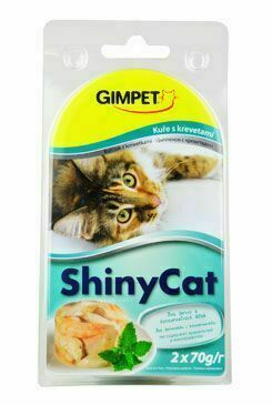 Gimpet Kočka Konz. Shinycat Kuře/krevety 2x70g porovnat ceny