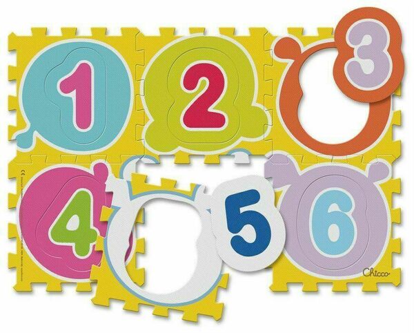 Chicco Pěnové puzzle Čísla 30x30 cm, 6 ks porovnat ceny