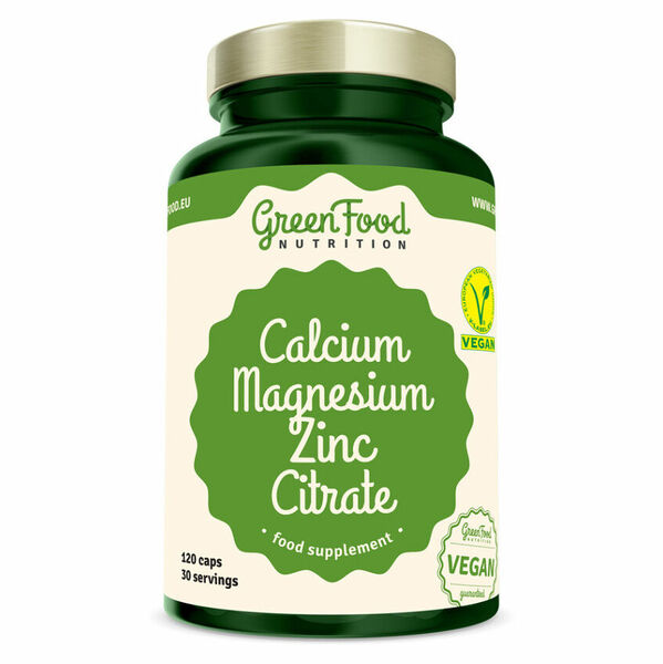 GREENFOOD NUTRITION Calcium Magnesium Zinc Citrate 120 kapslí porovnat ceny