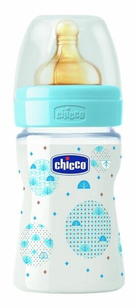 Chicco  Láhev bez BPA Well-Being kaučukový dudlík normální 150ml, modrá porovnat ceny