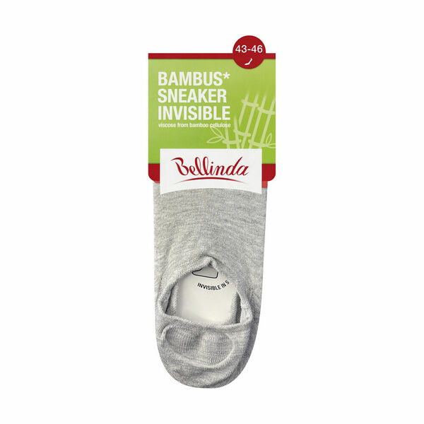 Bellinda Bambus sneaker invisible vel. 43/46 dámské a pánské ponožky 1 pár šedé porovnat ceny