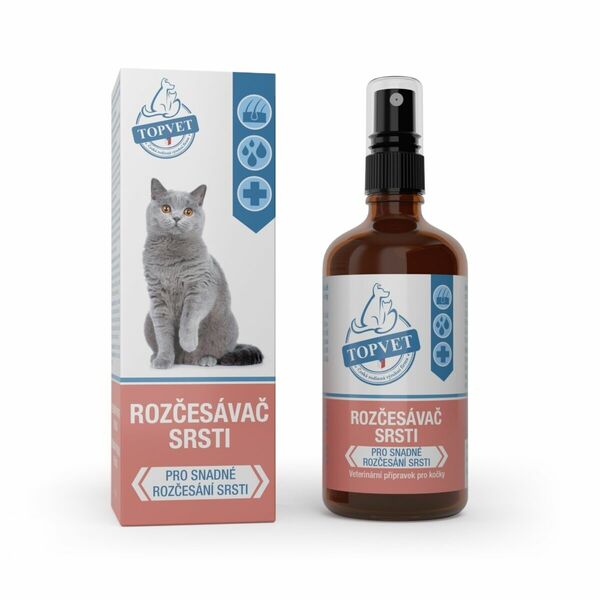 Topvet For Pets Rozčesávač srsti pro kočky 100 ml porovnat ceny