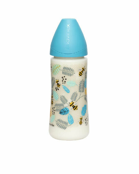 Suavinex Láhev kulatá savička Silikon 360ml - Modrá včela porovnat ceny