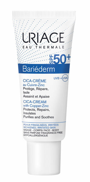 Uriage Bariéderm Cica Creme SPF 50 reparativní krém na popraskanou pokožku 40 ml porovnat ceny