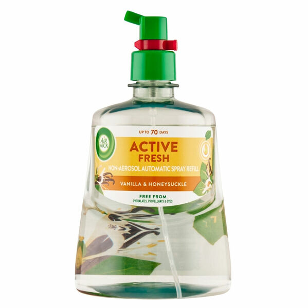 AIR WICK Active Fresh Náplň na vodní bázi do automatického difuzéru Vanilka & Zimolez 228ml porovnat ceny