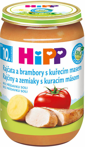 HIPP JUNIOR MENU BIO Brambory a rajčata s kuřetem 220g porovnat ceny