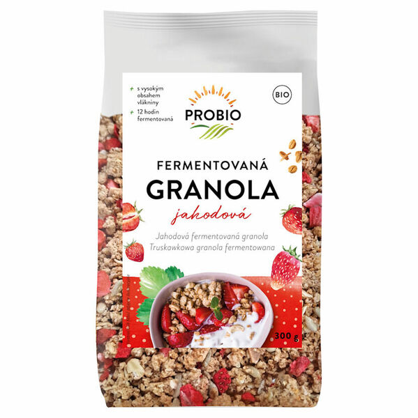 PROBIO Műsli křupavé granola fermentovaná jahodová BIO 300 g porovnat ceny