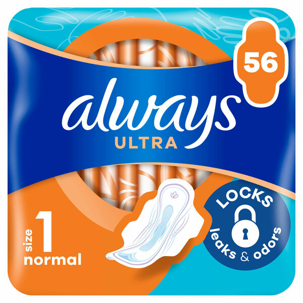 ALWAYS Ultra Normal hygienické vložky (Vel. 1) s křidélky 56 ks porovnat ceny