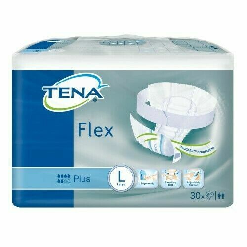 TENA Flex Plus Large - Inkontinenční kalhotky s páskem na suchý zip (30ks) porovnat ceny