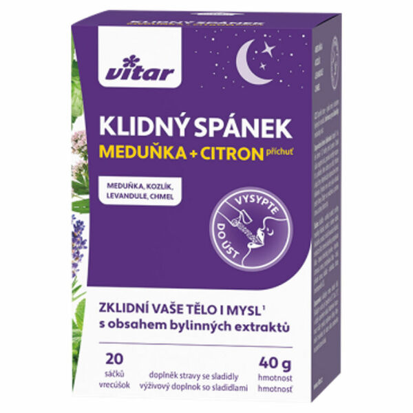 Vitar Klidný Spánek meduňka+citron 20x2 g porovnat ceny