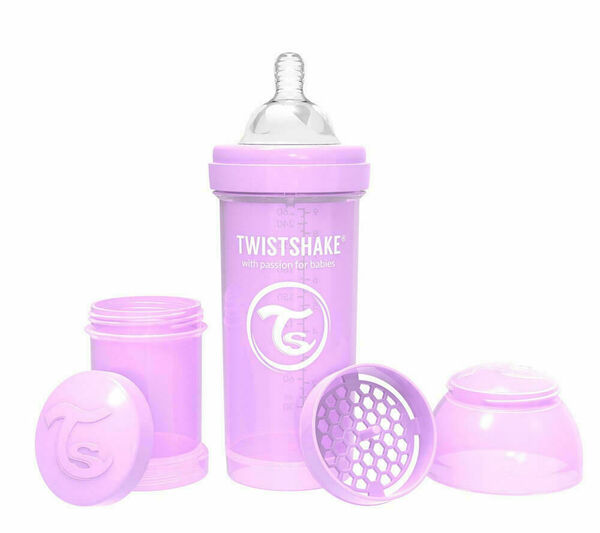 Twistshake  Kojenecká láhev Anti-Colic 260ml (dudl.M) Pastelově fialová porovnat ceny