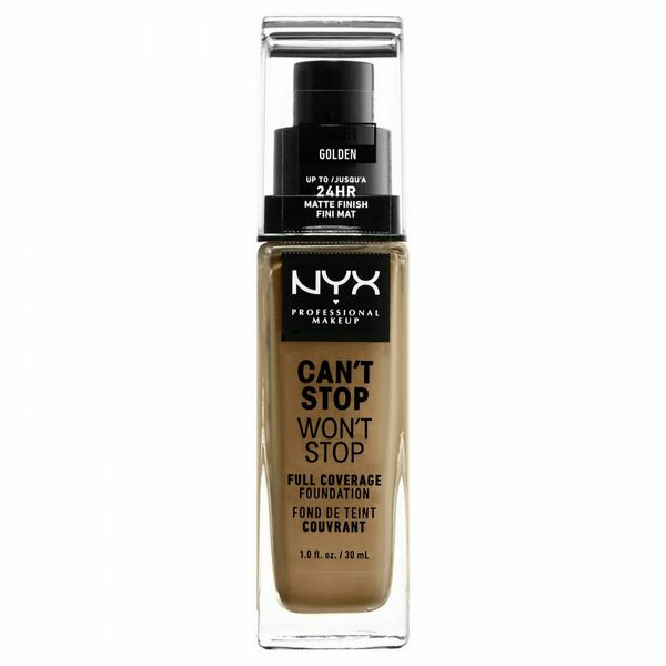 NYX Professional Makeup Can't Stop Won't Stop 24 hour Foundation vysoce krycí make-up - odstín 13 Golden 30ml porovnat ceny
