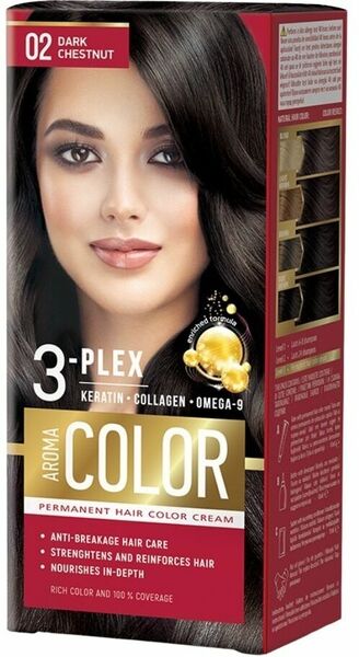 Aroma Color Barva na vlasy - tmavý kaštan č.02 porovnat ceny