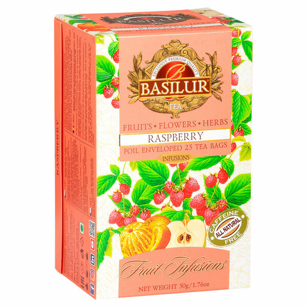 BASILUR Fruit Raspberry ovocný čaj 25 sáčků porovnat ceny