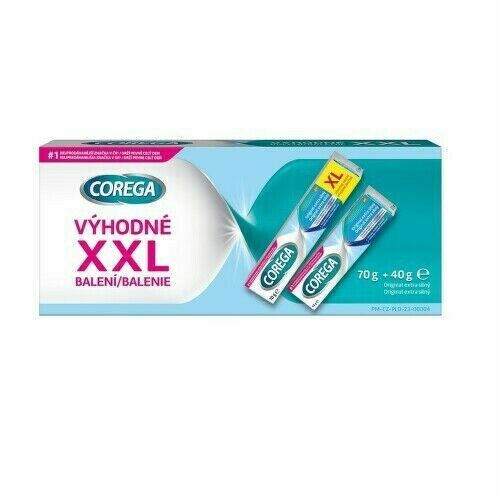 Corega Original Extra Silný Fix.krém Xxl 70g+40g porovnat ceny