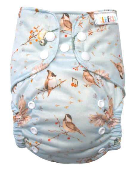 Breberky BIO Bambusová kapsová plenka vel. M - Ptáčci u jeřabin na patentky porovnat ceny