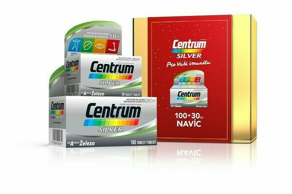 Multivitamin Centrum SILVER 100+30tbl vánoční porovnat ceny