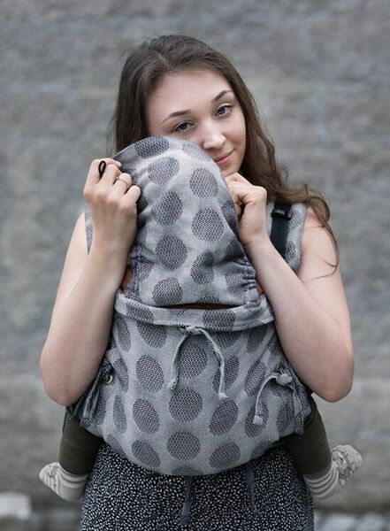 Kinder Hop Rostoucí ergonomické nosítko Multi Soft Dots Light Grey, 100% bavlna, žakár porovnat ceny