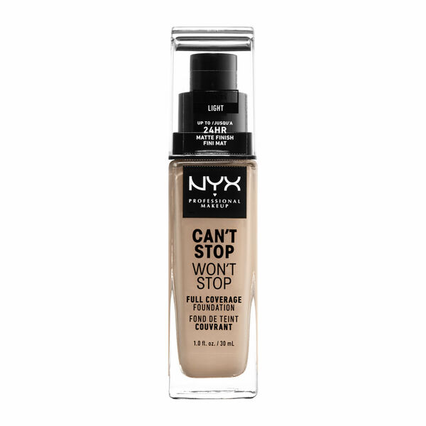 NYX Professional Makeup Can't Stop Won't Stop 24 hour Foundation vysoce krycí make-up - odstín 05 Light 30ml porovnat ceny