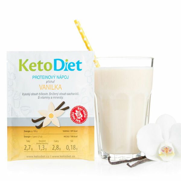 KETODIET Proteinový nápoj s příchutí vanilka 7 porcí porovnat ceny