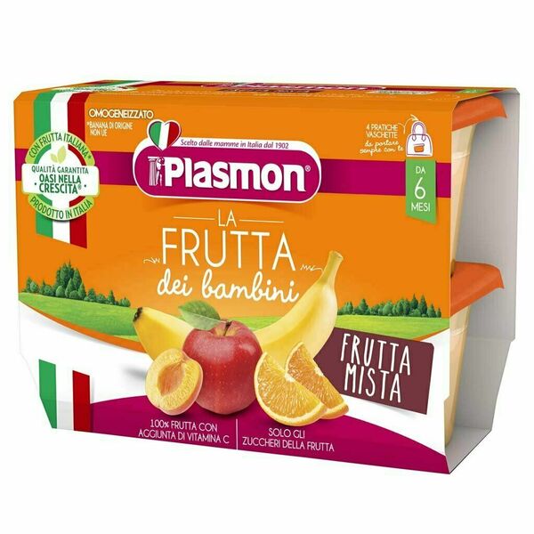 Plasmon Svačinka ovocná mix v aseptických nádobkách 6m+ 4x100g porovnat ceny