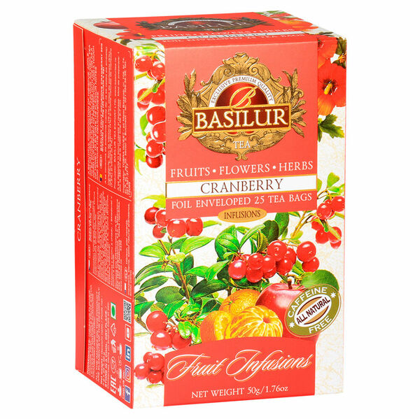 BASILUR Fruit Cranberry ovocný čaj 25 sáčků porovnat ceny