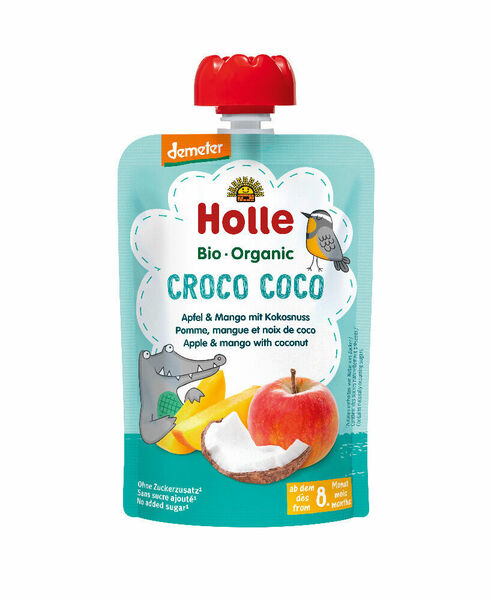 Holle Croco Coco Bio ovocné pyré jablko mango, kokos porovnat ceny
