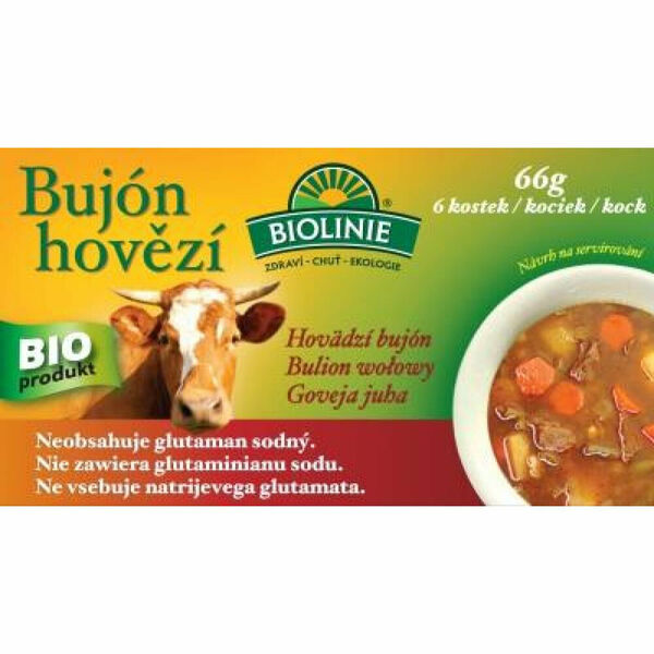 Biolinie bujón hovězí 66 g - kostky 6x0,5l porovnat ceny