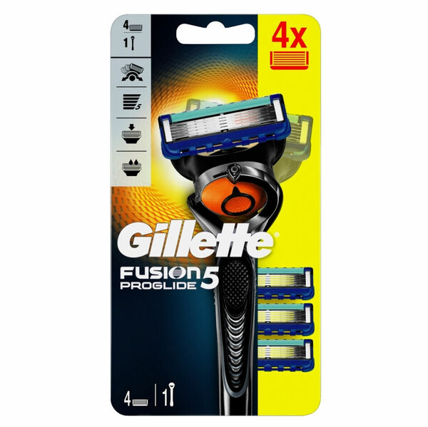 GILLETTE Fusion5 ProGlide Holící strojek + Náhradní hlavice 4 ks porovnat ceny