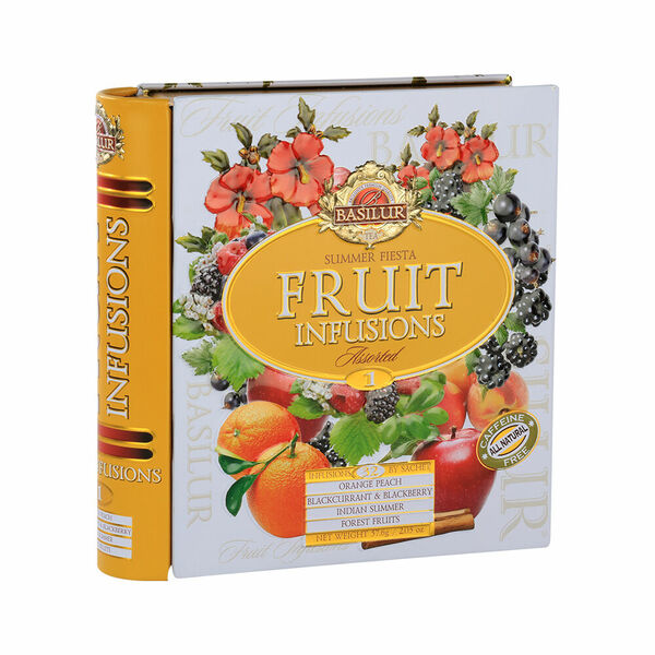 BASILUR Fruit Infusions Book Summer Fiesta směs ovocných čajů 32 sáčků porovnat ceny