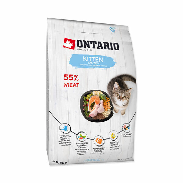 Ontario Kitten Salmon granule 6,5 kg porovnat ceny