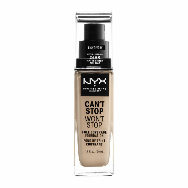 NYX Professional Makeup Can't Stop Won't Stop 24 hour Foundation vysoce krycí make-up - odstín 04 Light Ivory 30ml porovnat ceny