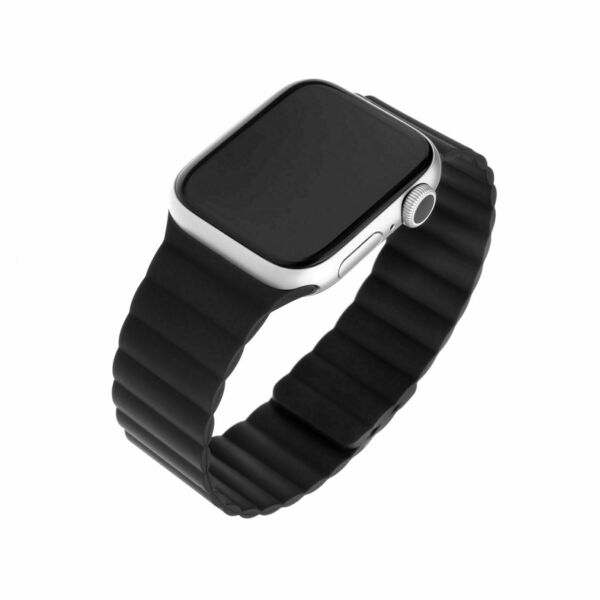 FIXED Silikonový řemínek Magnetic Strap s magnetickým zapínáním pro Apple Watch 42/44/45mm černý porovnat ceny