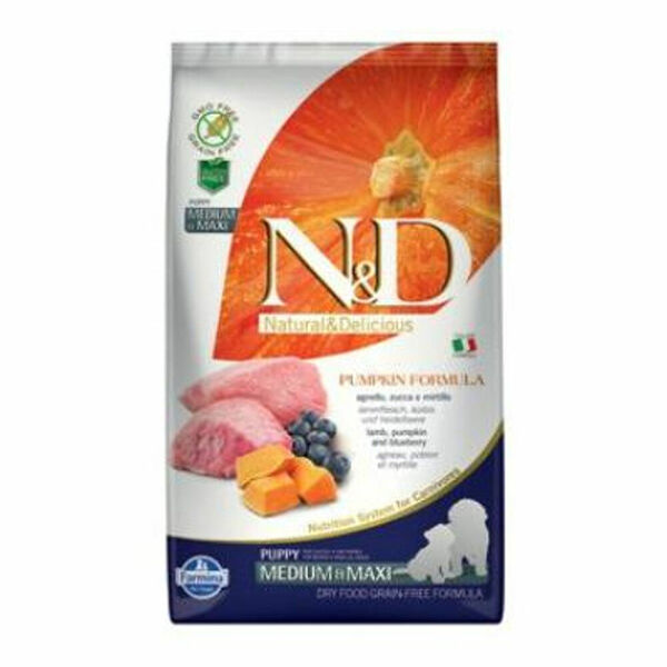 N&D GF Pumpkin DOG Puppy M/L Lamb & Blueberry 2,5 kg porovnat ceny