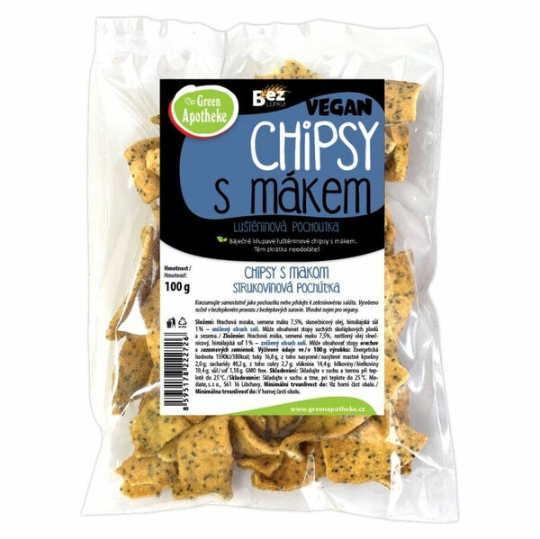 GREEN APOTHEKE Chipsy s mákem 100 g porovnat ceny