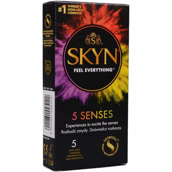 SKYN 5 Senses – mix bezlatexových kondomů (5 ks) porovnat ceny