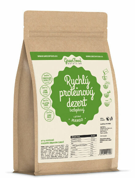 GreenFood Nutrition Rychlý proteinový dezert mango 400g porovnat ceny