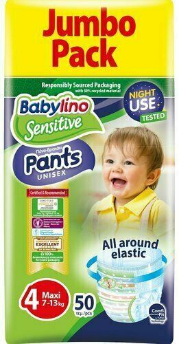 Babylino Sensitive pleny Jumbo Pack No.4 Maxi (7-13kg), 50 ks porovnat ceny