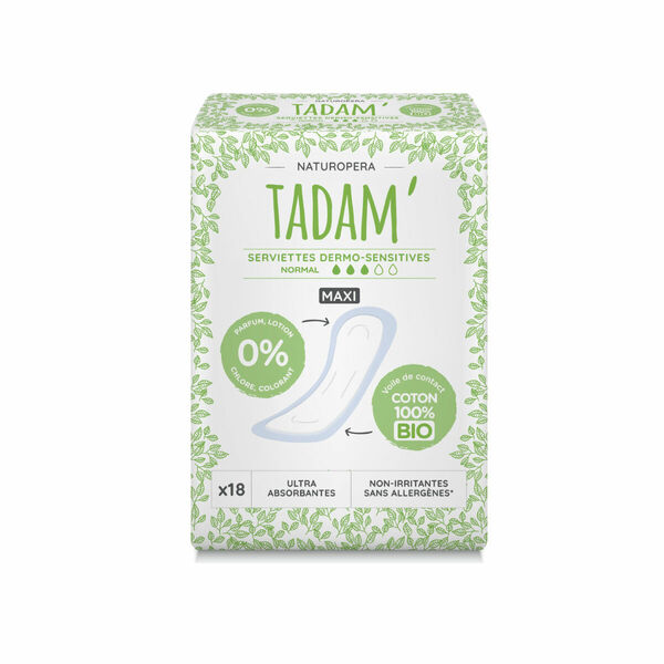 Tadam Dermo sensitivní vložky z BIO bavlny maxi normal 18 ks porovnat ceny