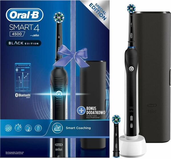 Oral-B Smart 4 4500 Black Cross Action + cestovní pouzdro porovnat ceny