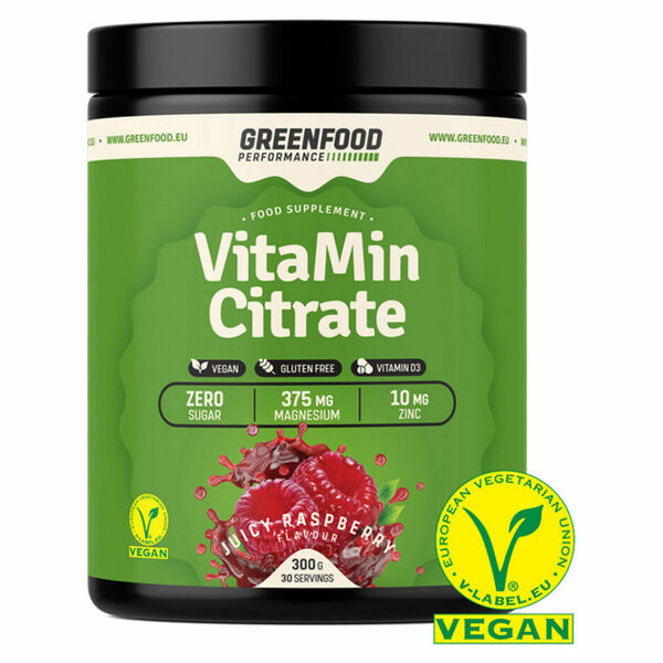 GREENFOOD NUTRITION Performance VitaMin citrate šťavnatá malina 300 g porovnat ceny