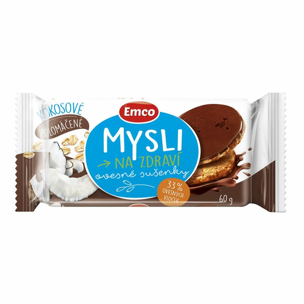 EMCO Mysli ovesné sušenky Kokosové polomáčené 60 g porovnat ceny