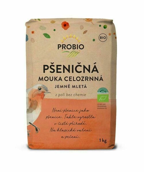 PROBIO Mouka pšeničná celozrnná jemně mletá BIO 1 kg porovnat ceny