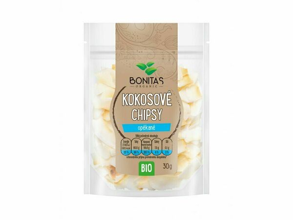 BONITAS BIO Kokosové chipsy opékané 30g porovnat ceny