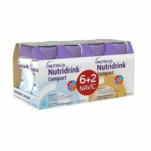 Nutridrink Compact 6+2 (neutral-káva) 8x125ml porovnat ceny