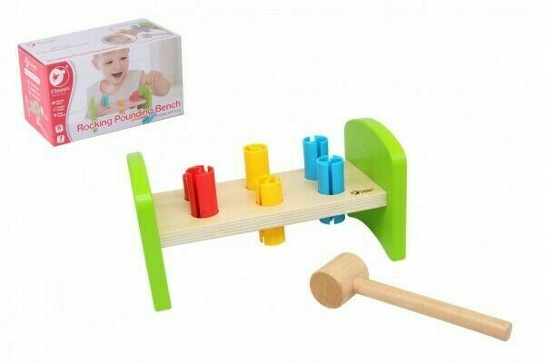 Teddies Zatloukačka s kladívkem dřevo/plast v krabici, 12m+ 8ks porovnat ceny